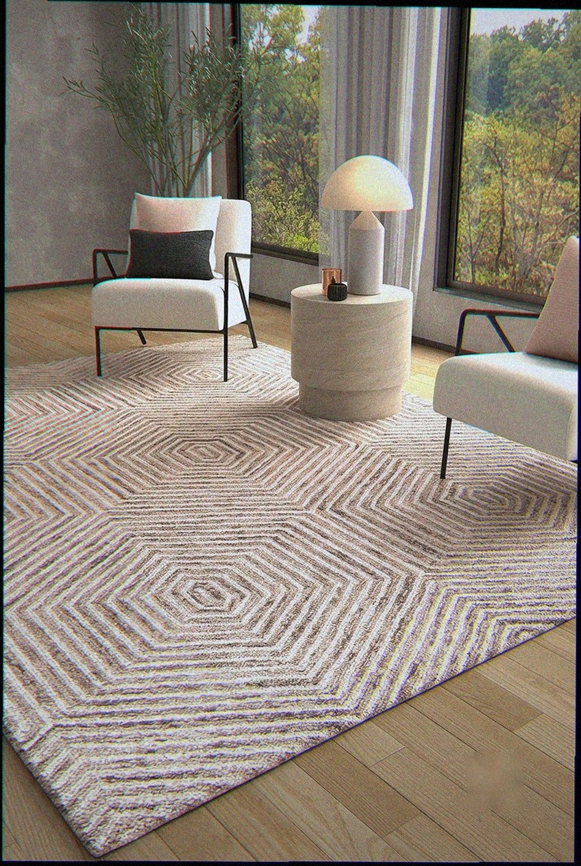Coastal Sophistication: Crafting a Balanced Living Room Palette with Hooked Wool