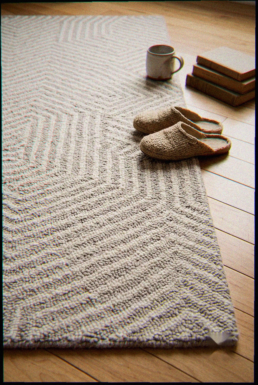 Coastal Sophistication: Crafting a Balanced Living Room Palette with Hooked Wool
