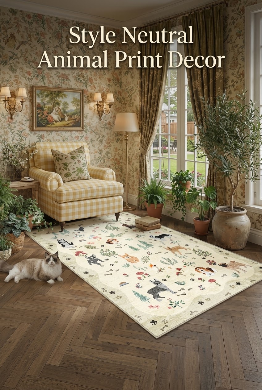 The Art of Subtle Whimsy: How to Style Neutral Pet-Themed Rugs with High-Design Restraint