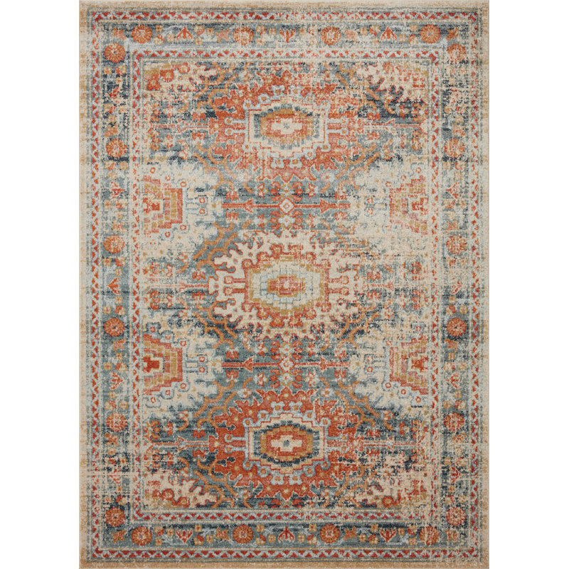 Ophelia Co Avan Southwestern Ivory Area Rug W004995370