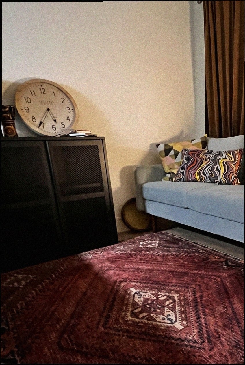Harmonizing Heritage and Modernity With Red and Gray Floor Textiles
