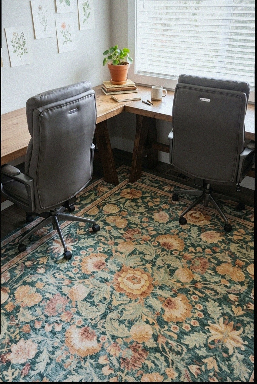 Artful Layering: How to Style a Washable Vintage Floral Area Rug for Timeless Appeal